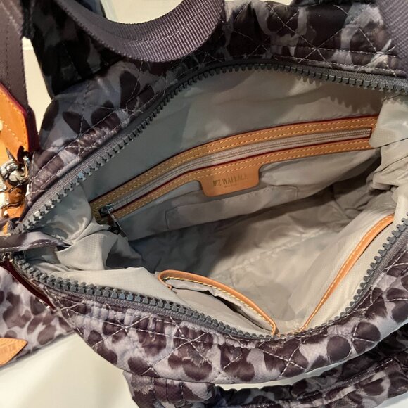 MZ Wallace Quilted Sutton Purse in Leopard Print - Picture 9 of 12